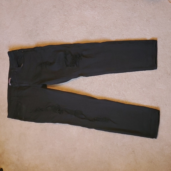 Refuge black destructed jeggings size 14 - Picture 1 of 13